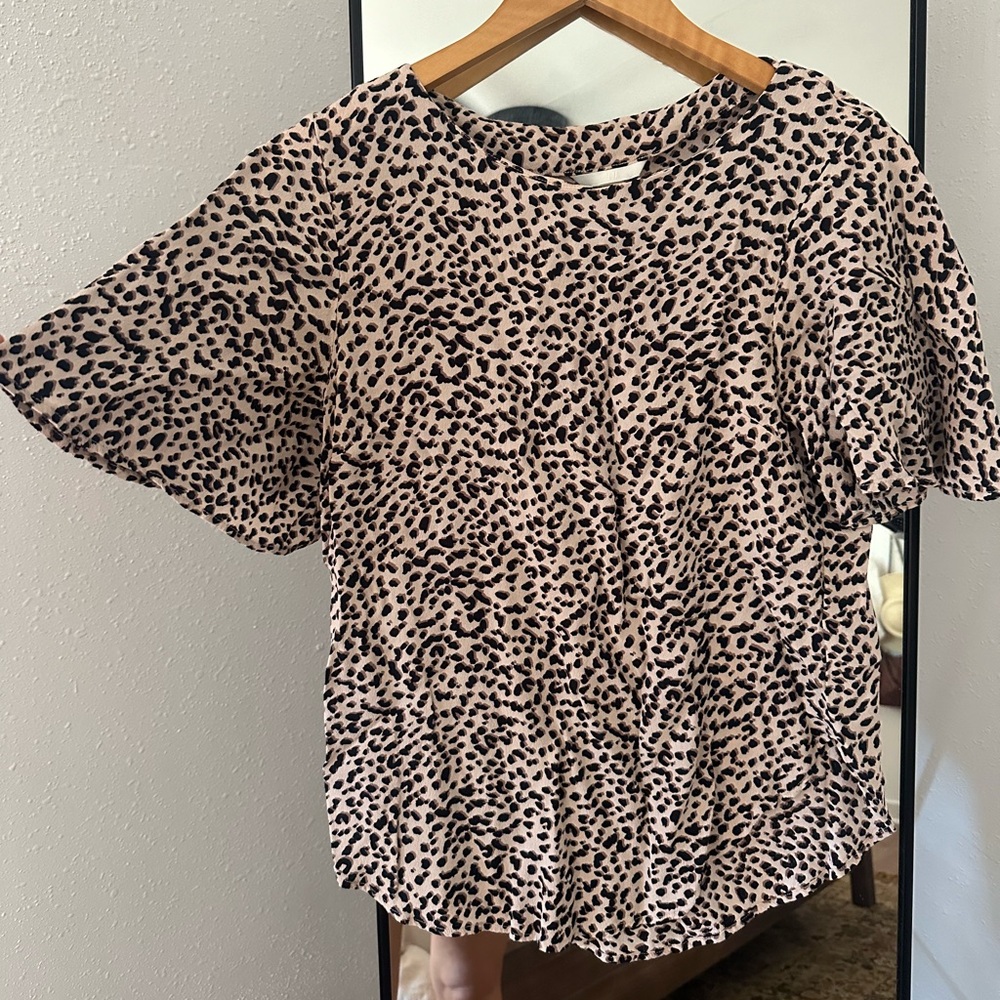 H&M Leopard Print Blouse - size 2
